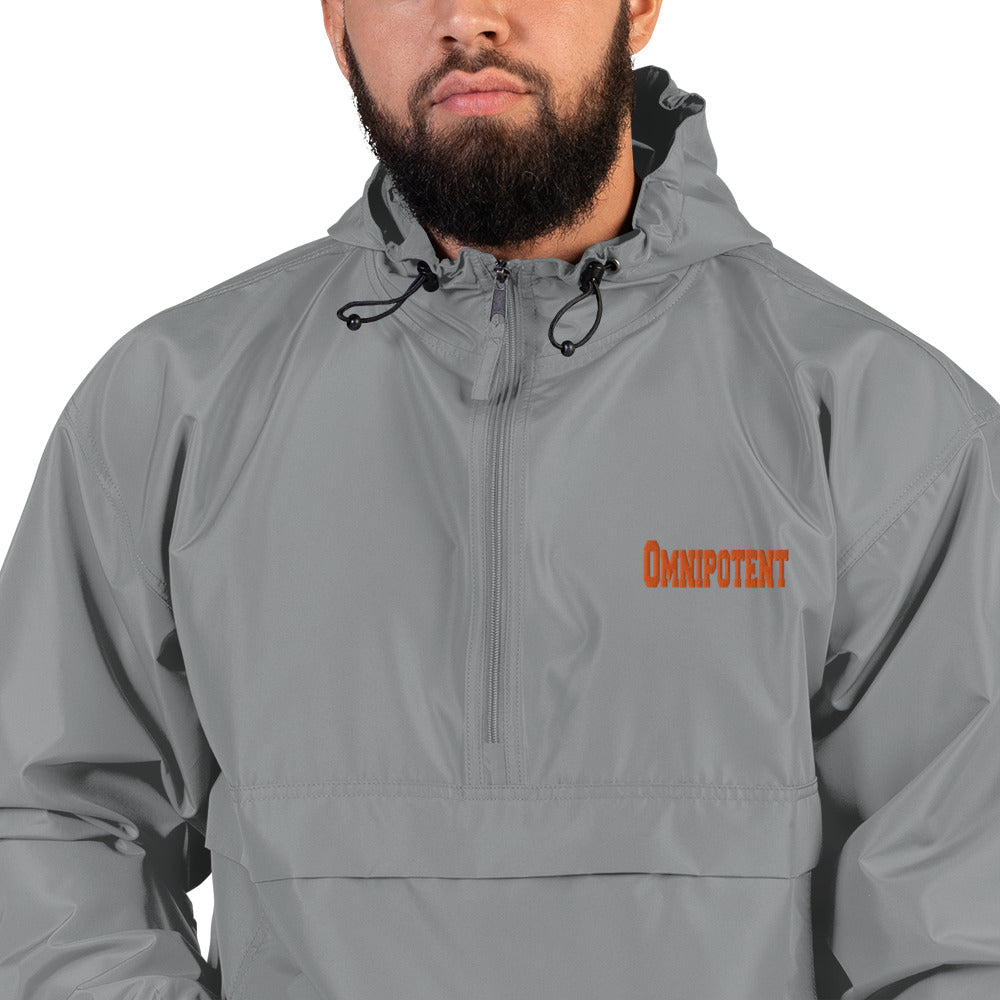 Embroidered Champion Packable Jacket UNISEX | Omnipotent in Orange script