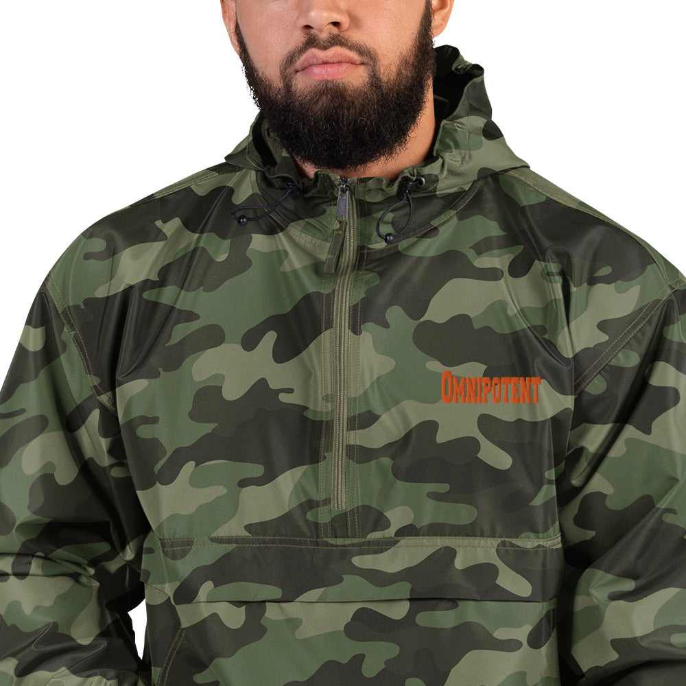 Embroidered Champion Packable Jacket UNISEX | Omnipotent in Orange script