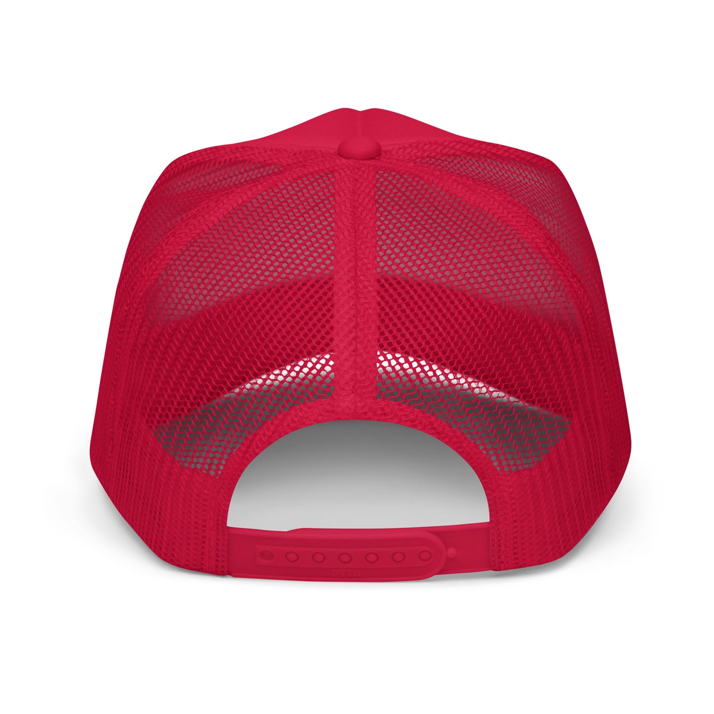 Foam Trucker Comfort Hat: "His Grace is Sufficient" in Red script