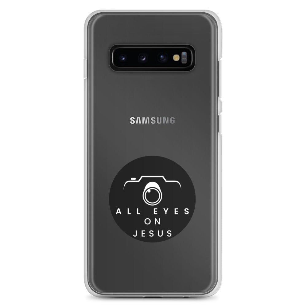 Sleek Samsung Case: "All Eyes on Jesus."