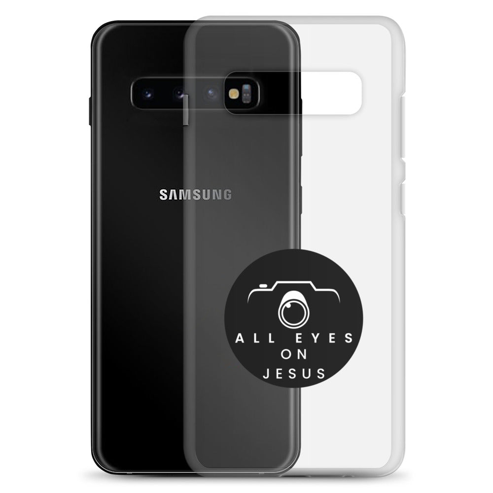 Sleek Samsung Case: "All Eyes on Jesus."