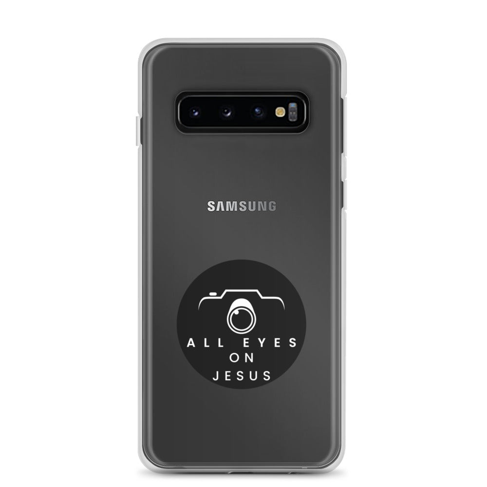 Sleek Samsung Case: "All Eyes on Jesus."