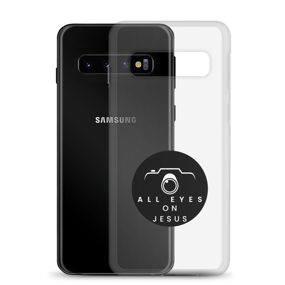 Sleek Samsung Case: "All Eyes on Jesus."