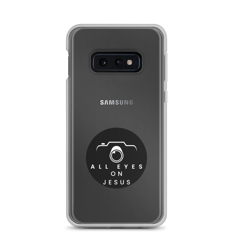 Sleek Samsung Case: "All Eyes on Jesus."