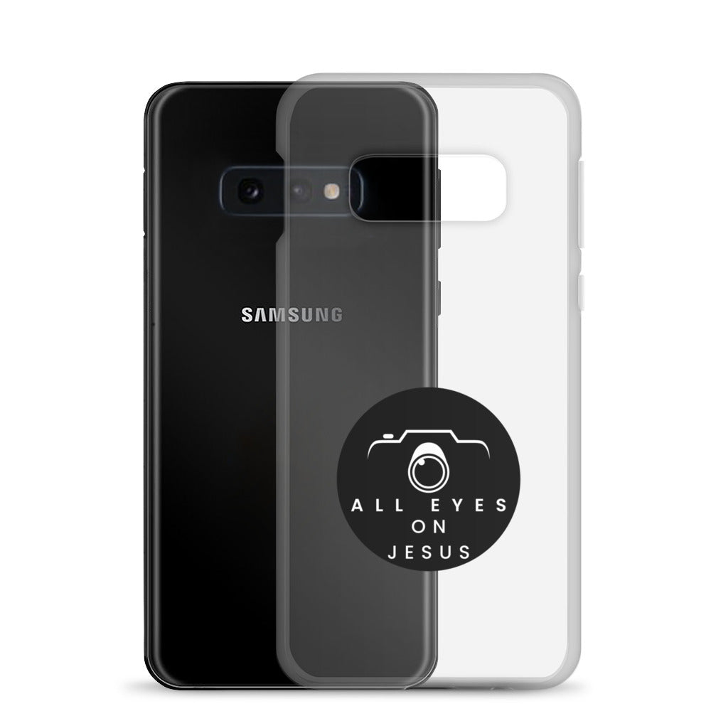 Sleek Samsung Case: "All Eyes on Jesus."