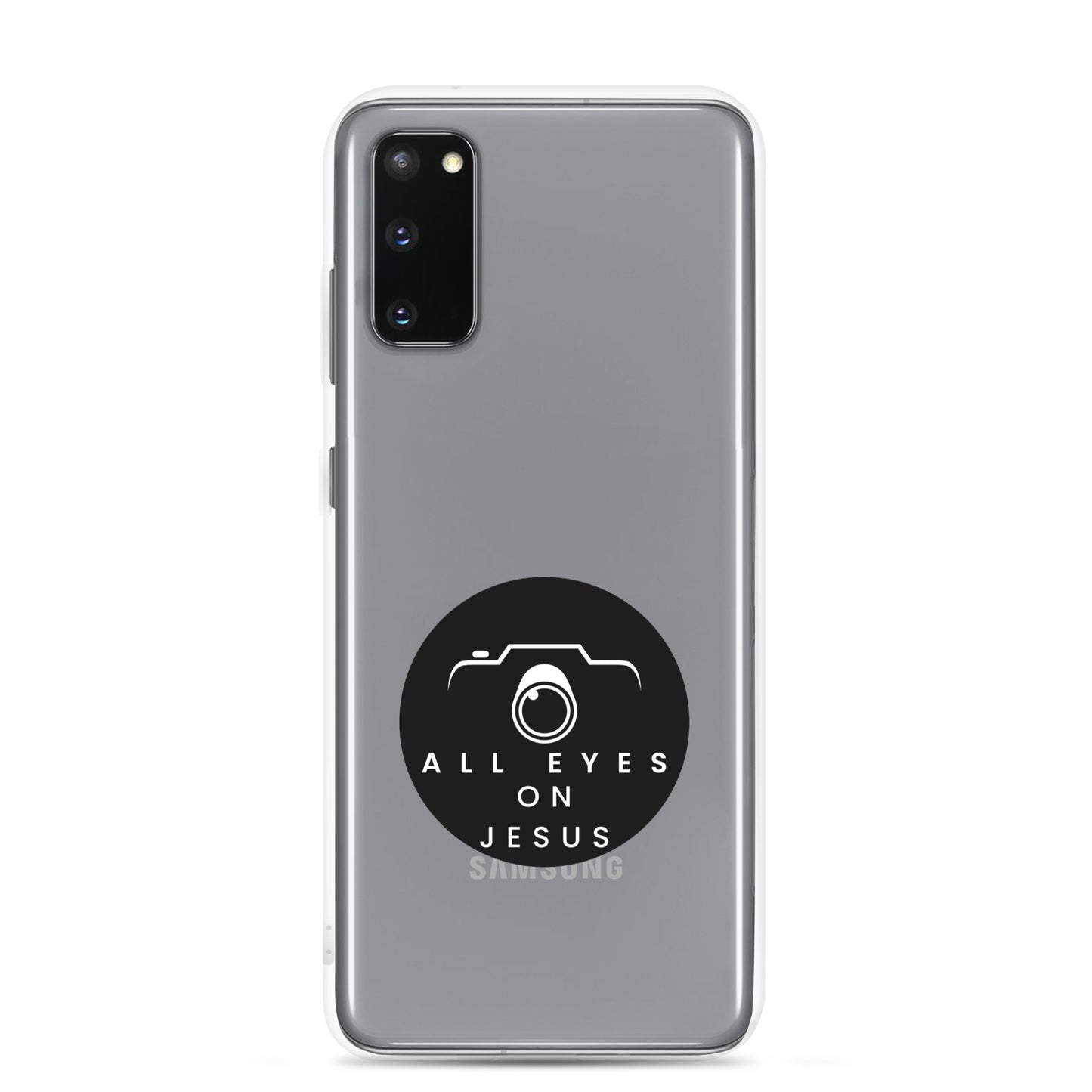 Sleek Samsung Case: "All Eyes on Jesus."