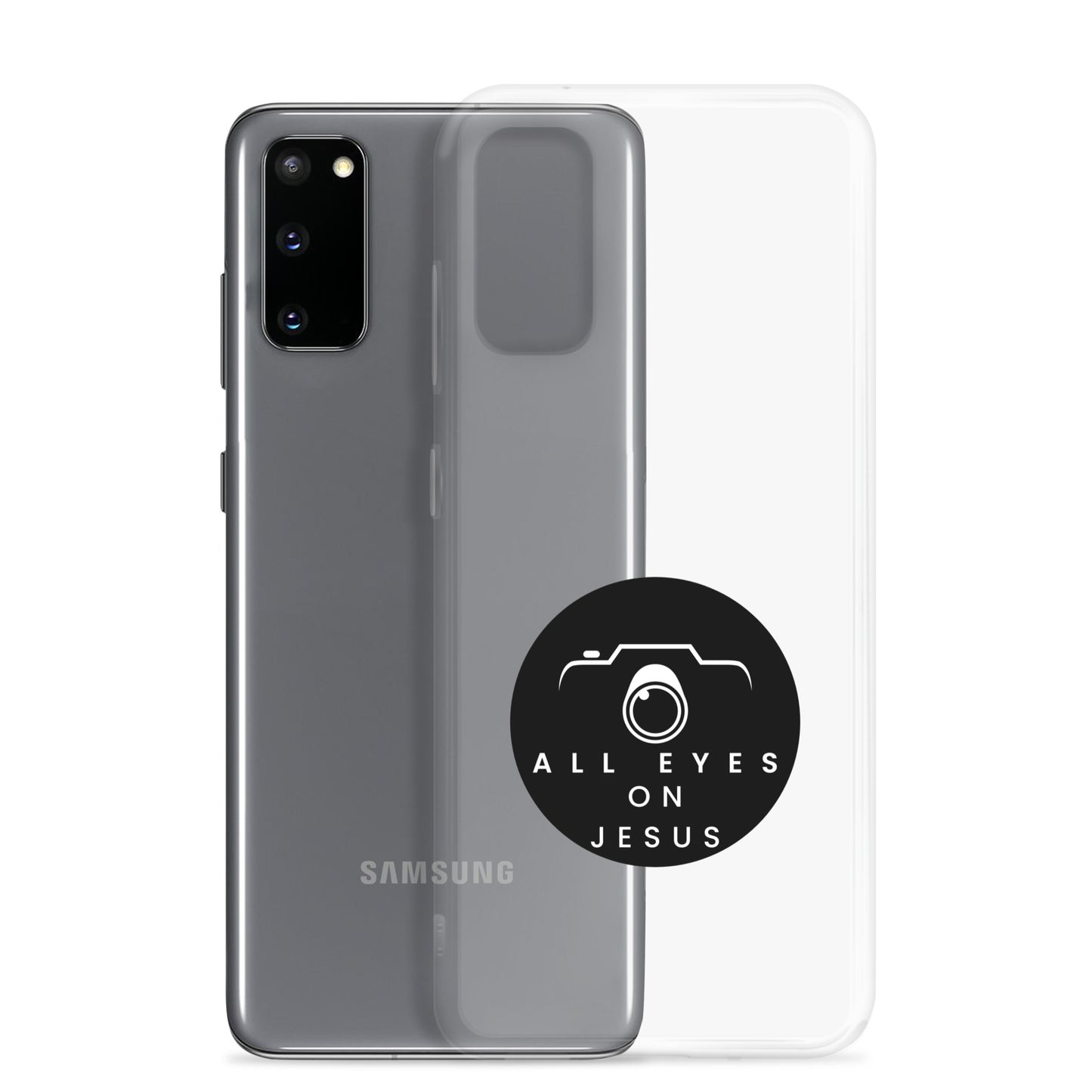 Sleek Samsung Case: "All Eyes on Jesus."