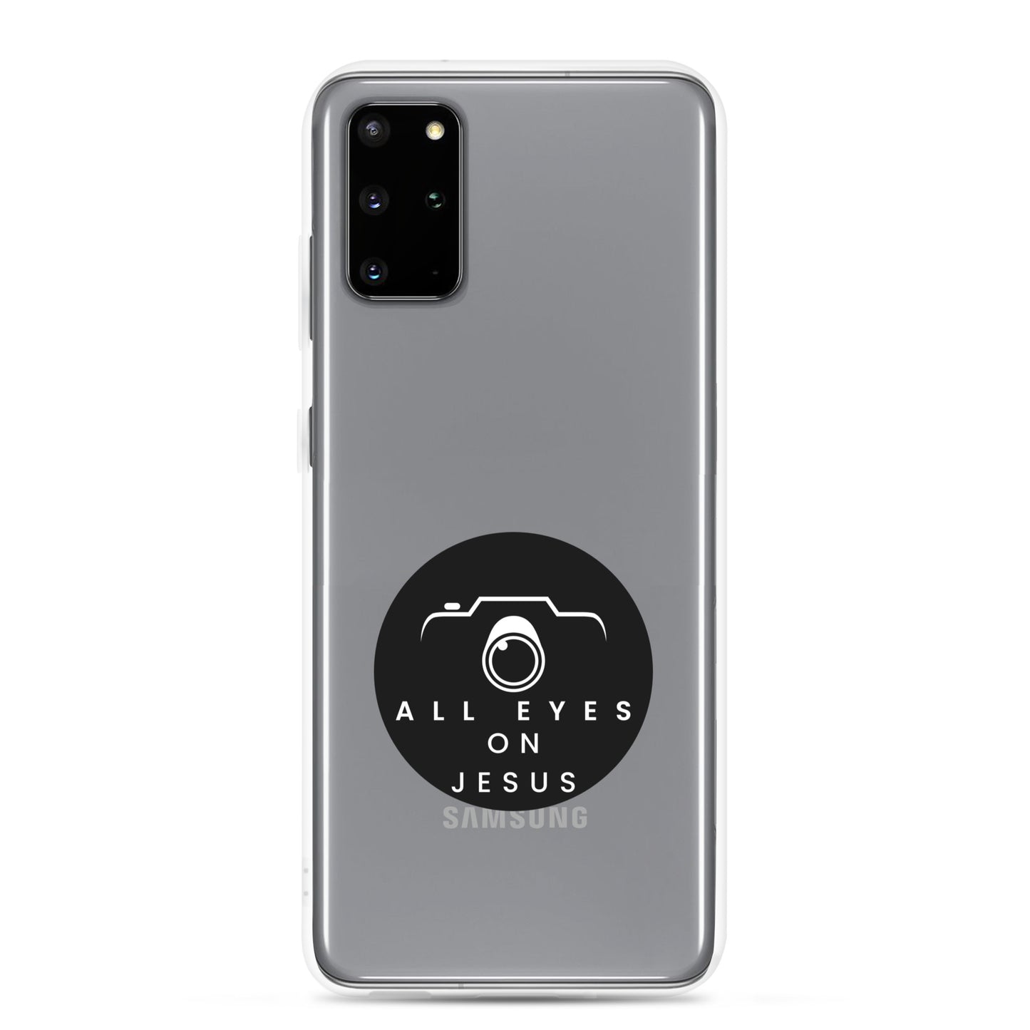 Sleek Samsung Case: "All Eyes on Jesus."