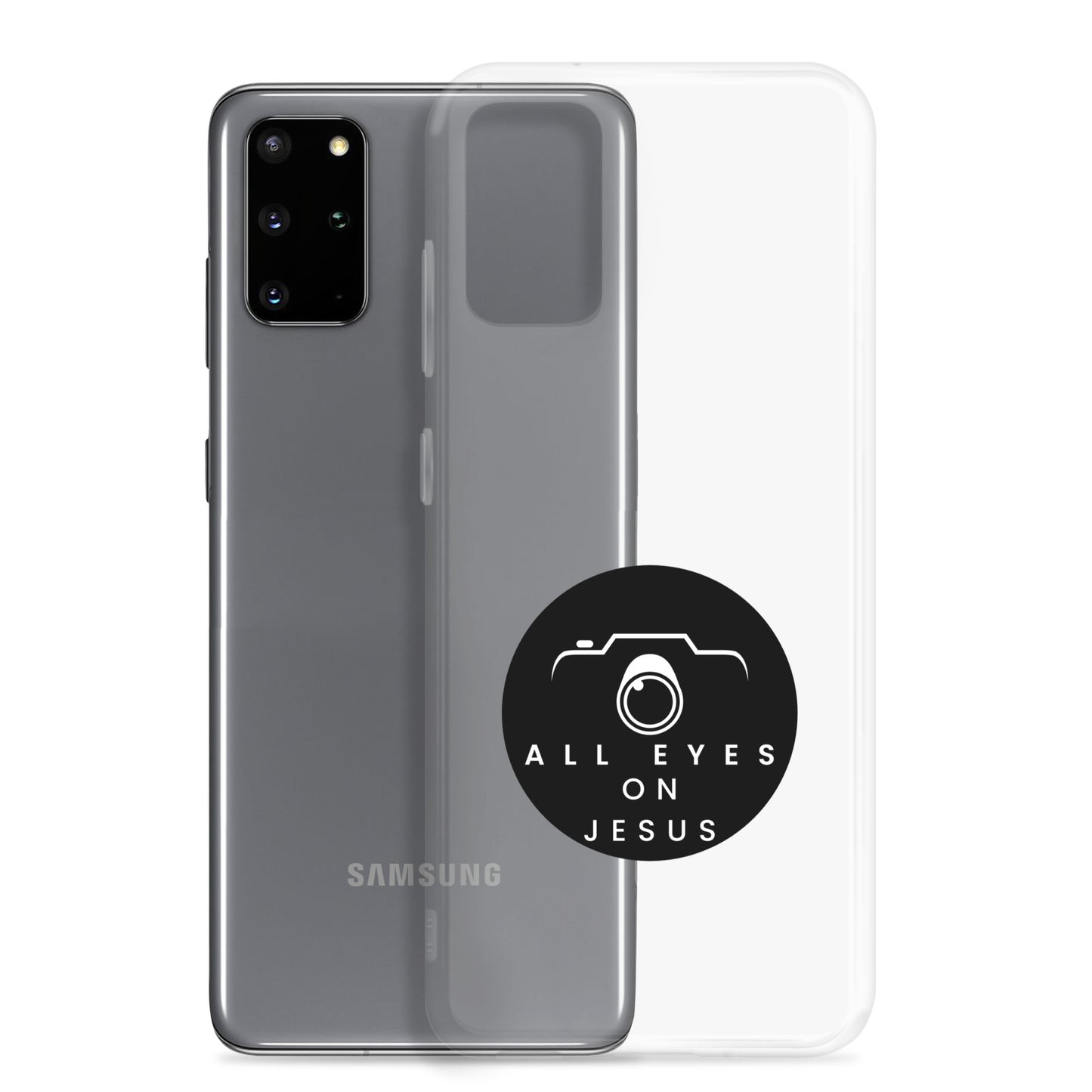 Sleek Samsung Case: "All Eyes on Jesus."