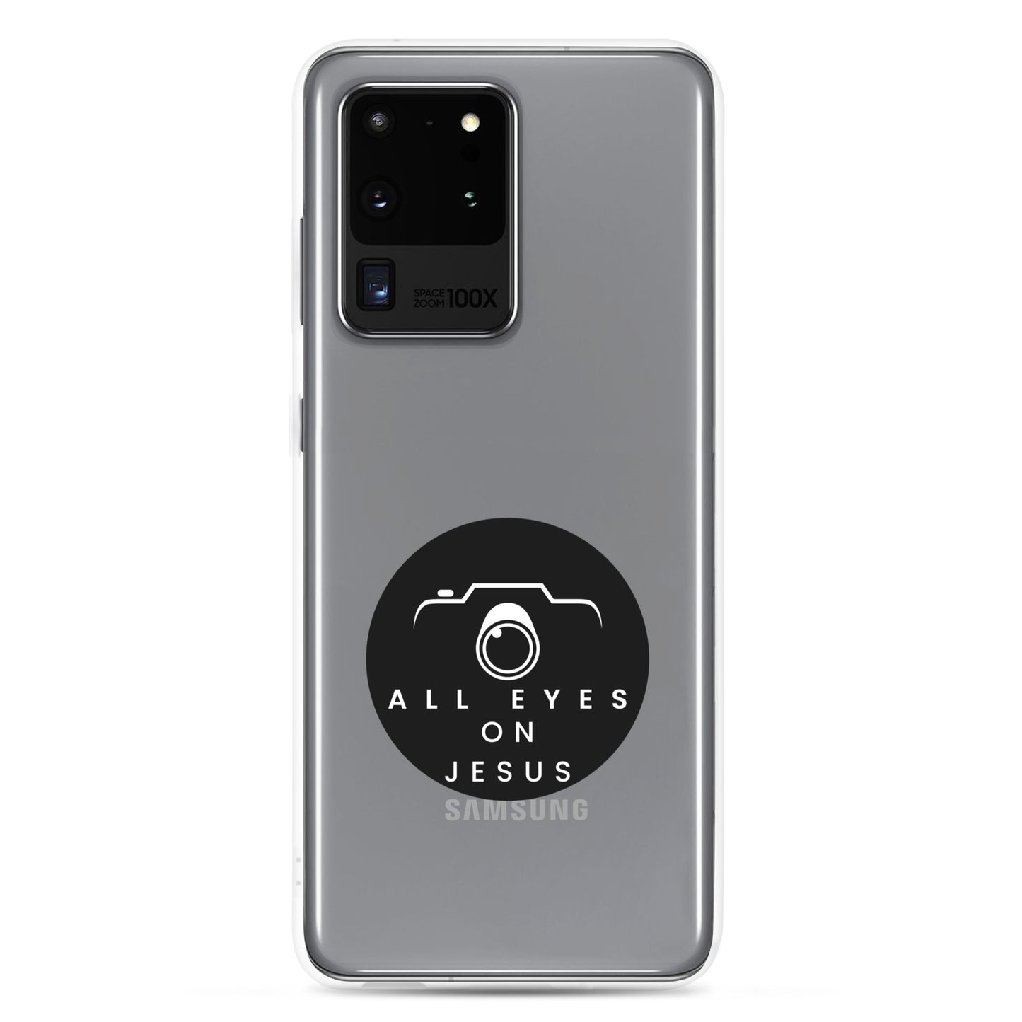 Sleek Samsung Case: "All Eyes on Jesus."