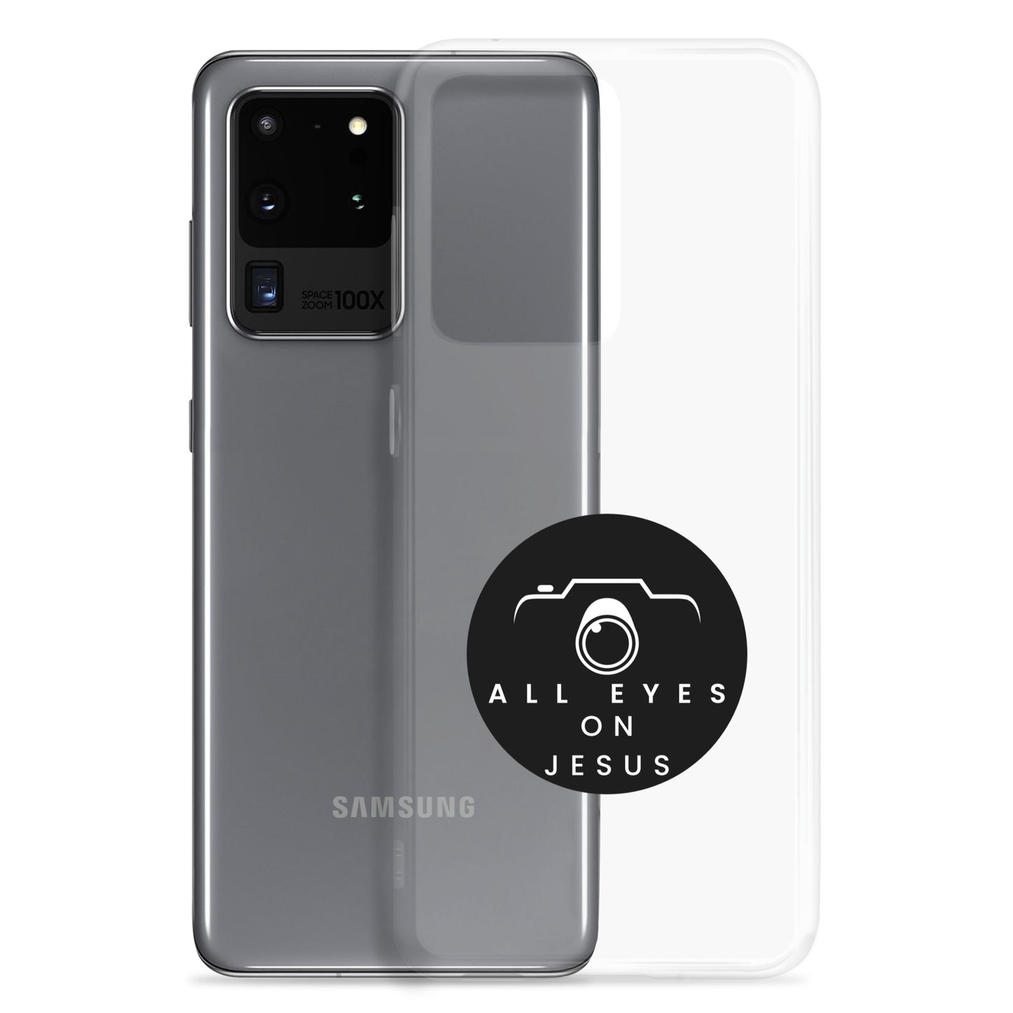 Sleek Samsung Case: "All Eyes on Jesus."