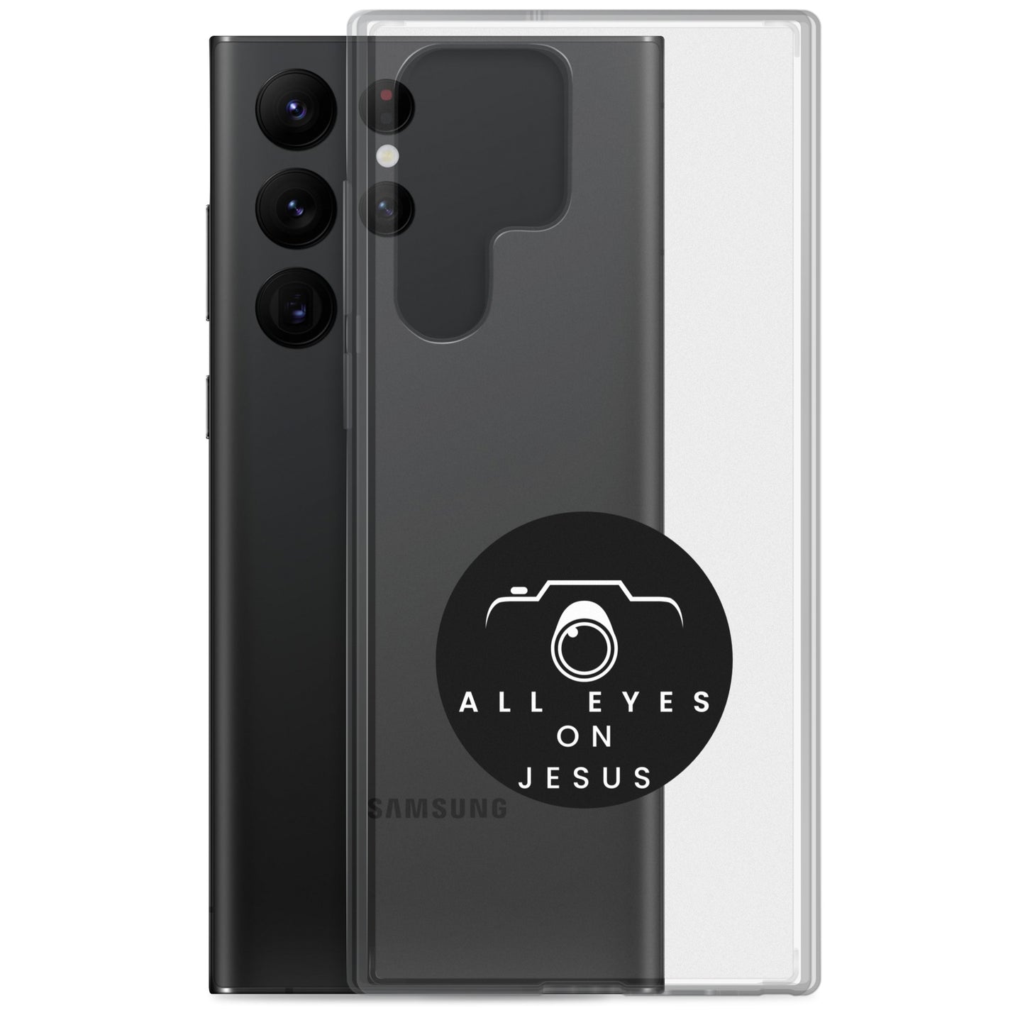 Sleek Samsung Case: "All Eyes on Jesus."