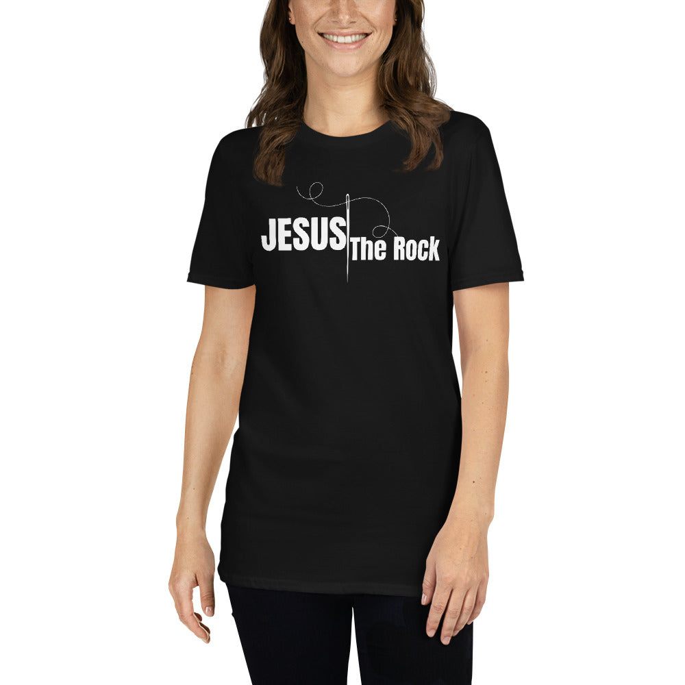 Maisonette Shoppers World | Short-Sleeve Women's Tshirt | Jesus the Rock 