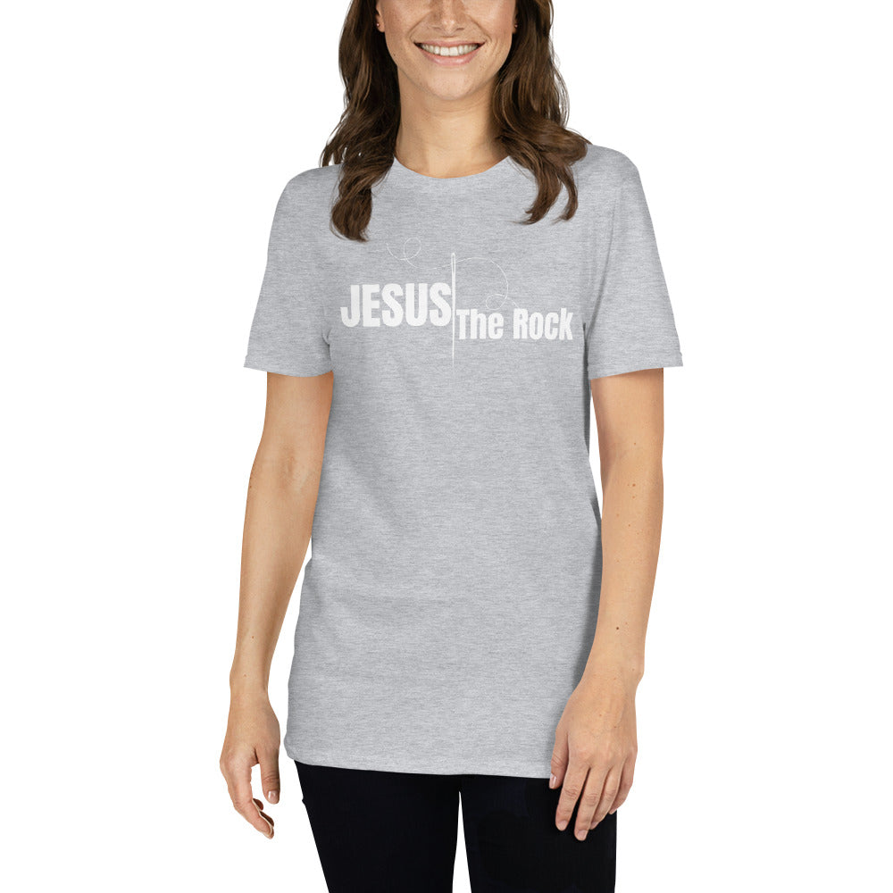 Maisonette Shoppers World | Short-Sleeve Women's Tshirt | Jesus the Rock 