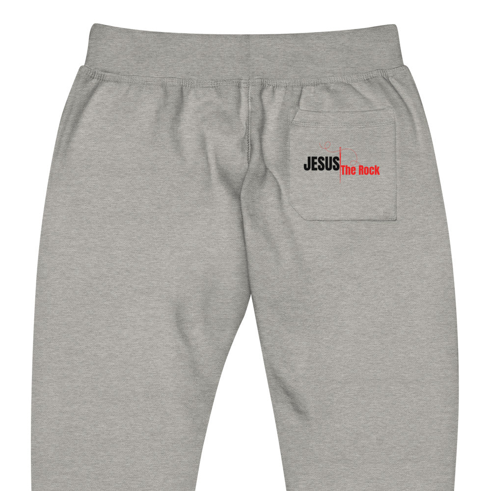 Maisonette Shoppers World | Unisex Fleece Sweatpants "Jesus the Rock"