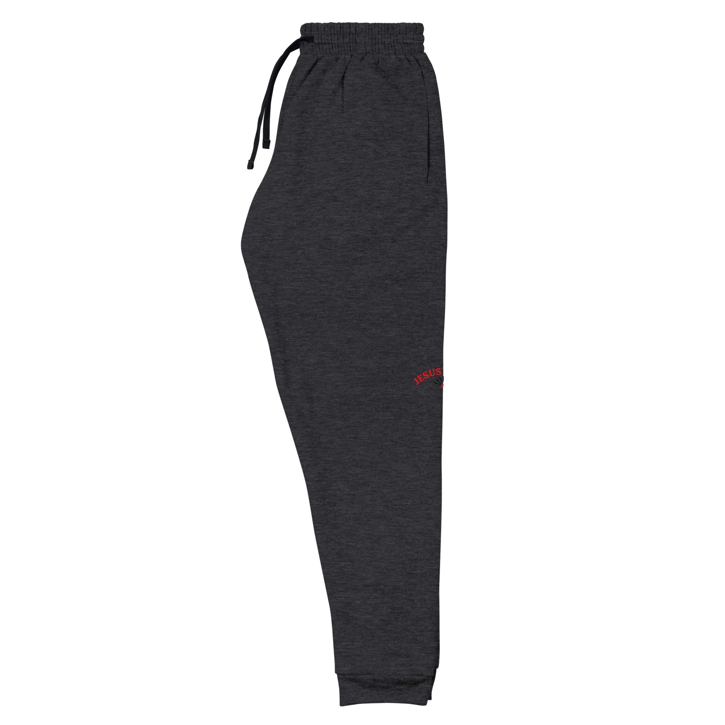 Unisex Joggers: "Jesus Saves" in Red script