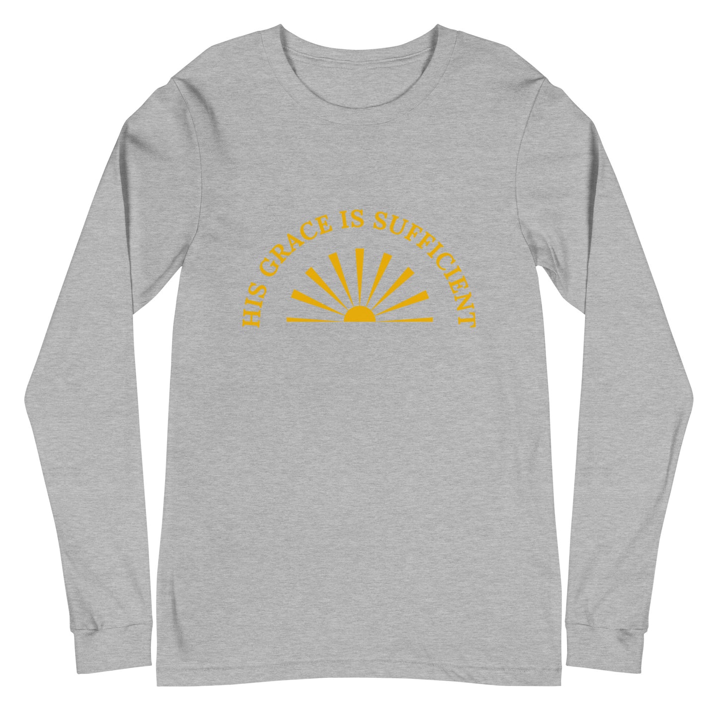 Designer Long Sleeve Tee-Unisex | His Grace is Sufficient