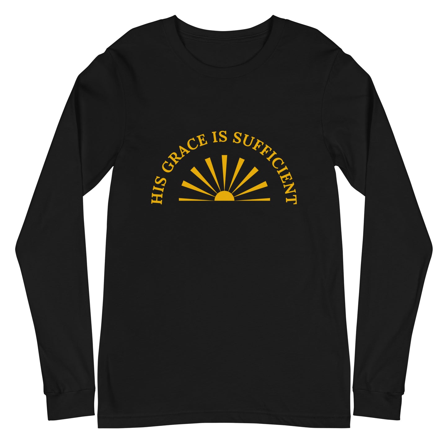 Designer Long Sleeve Tee-Unisex | His Grace is Sufficient