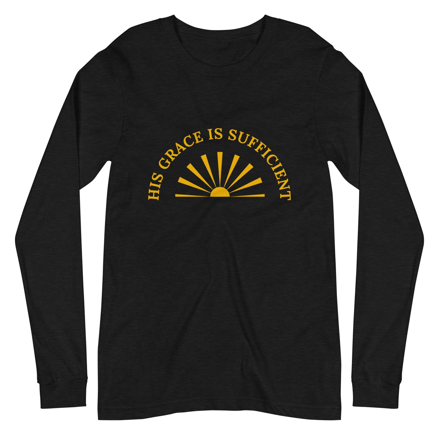 Designer Long Sleeve Tee-Unisex | His Grace is Sufficient