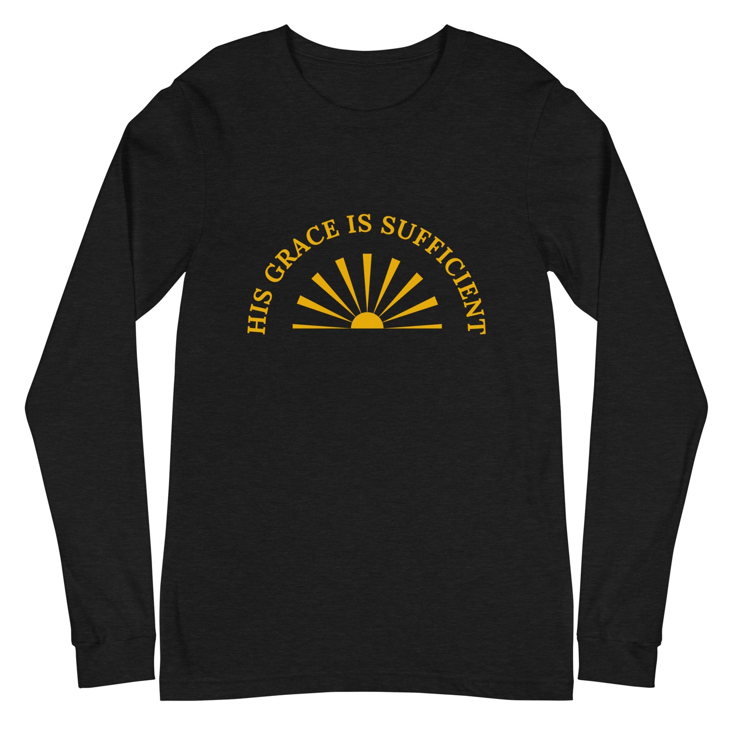 Designer Long Sleeve Tee-Unisex | His Grace is Sufficient