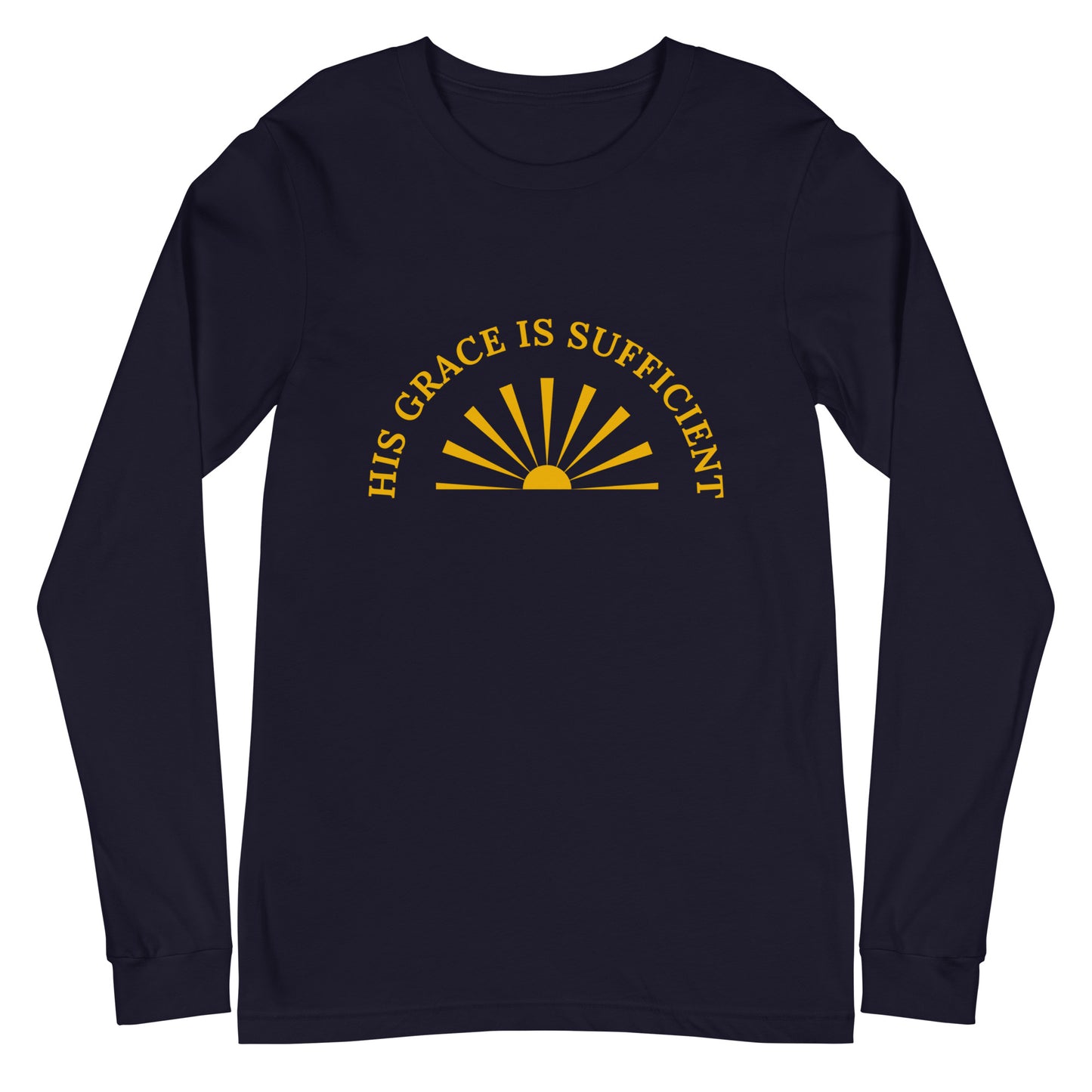 Designer Long Sleeve Tee-Unisex | His Grace is Sufficient