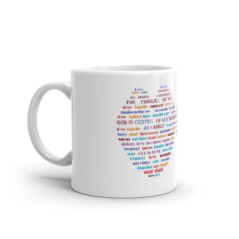 White Glossy Mug-2: - "The Heart with Compassion"