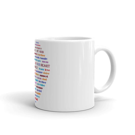 White Glossy Mug-1: - "The Heart with Compassion"