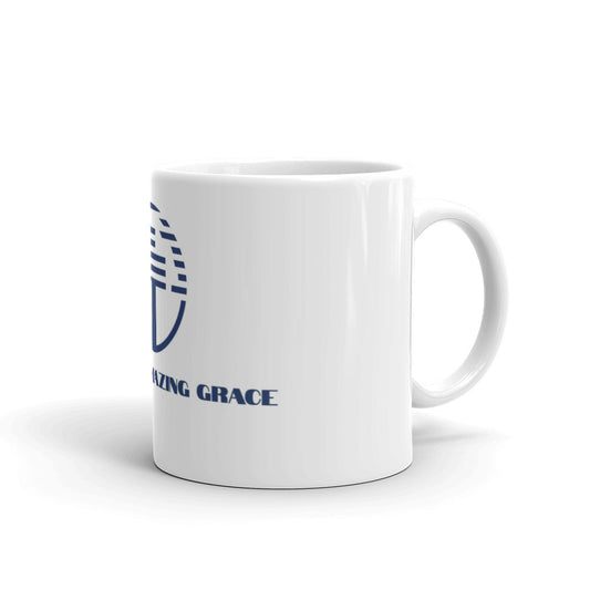 White Glossy Mug - "Saved By Amazing Grace"