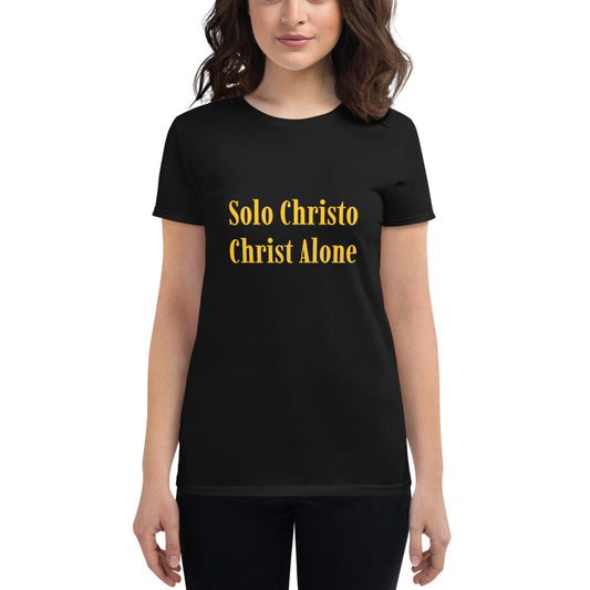 Women's Short Sleeve T-shirt "Solo Christo - Christ Alone"