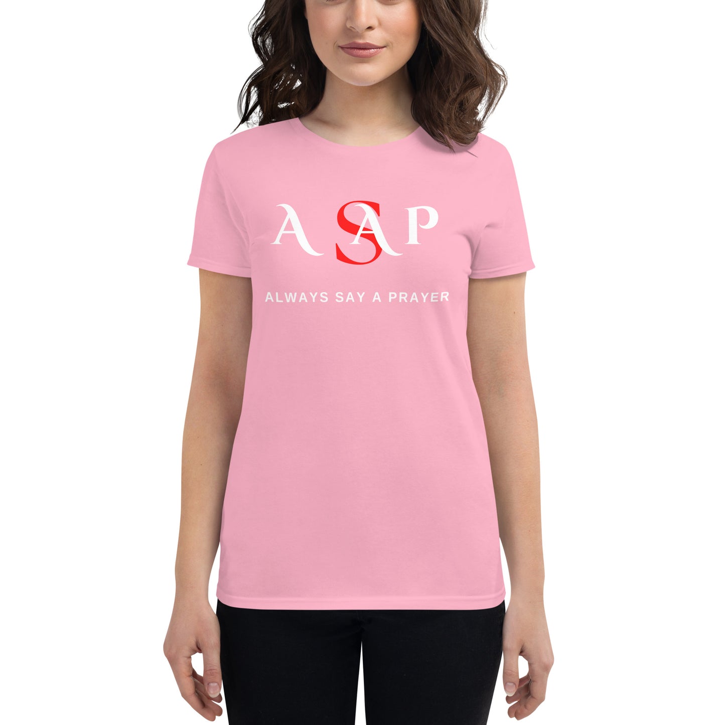 Women Short Sleeve T-shirt | ASAP-Always Say A Prayer | Maisonette Shoppers World