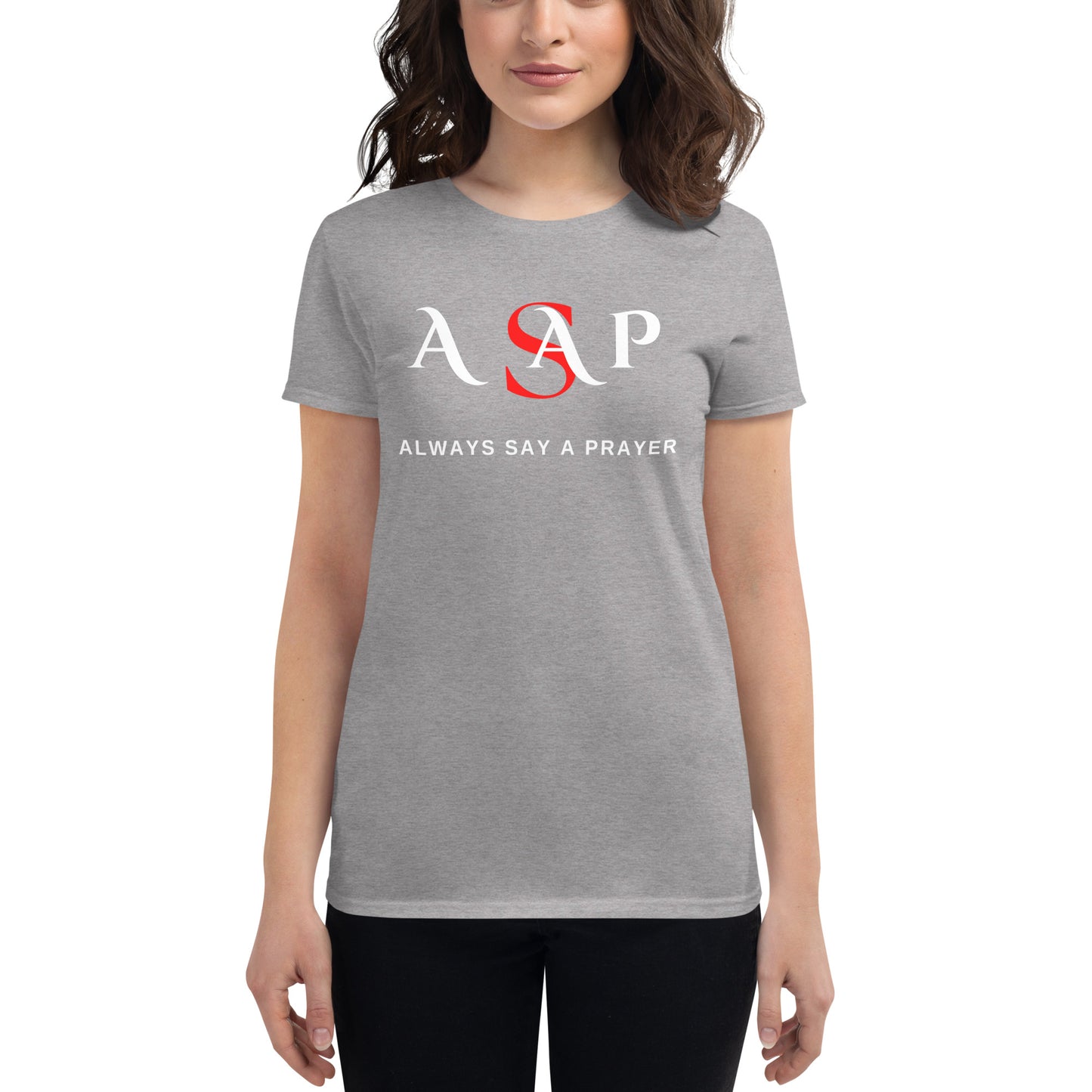 Classic Tee -Ladies Short Logo T-shirt | ASAP-Always Say A Prayer | ASAP