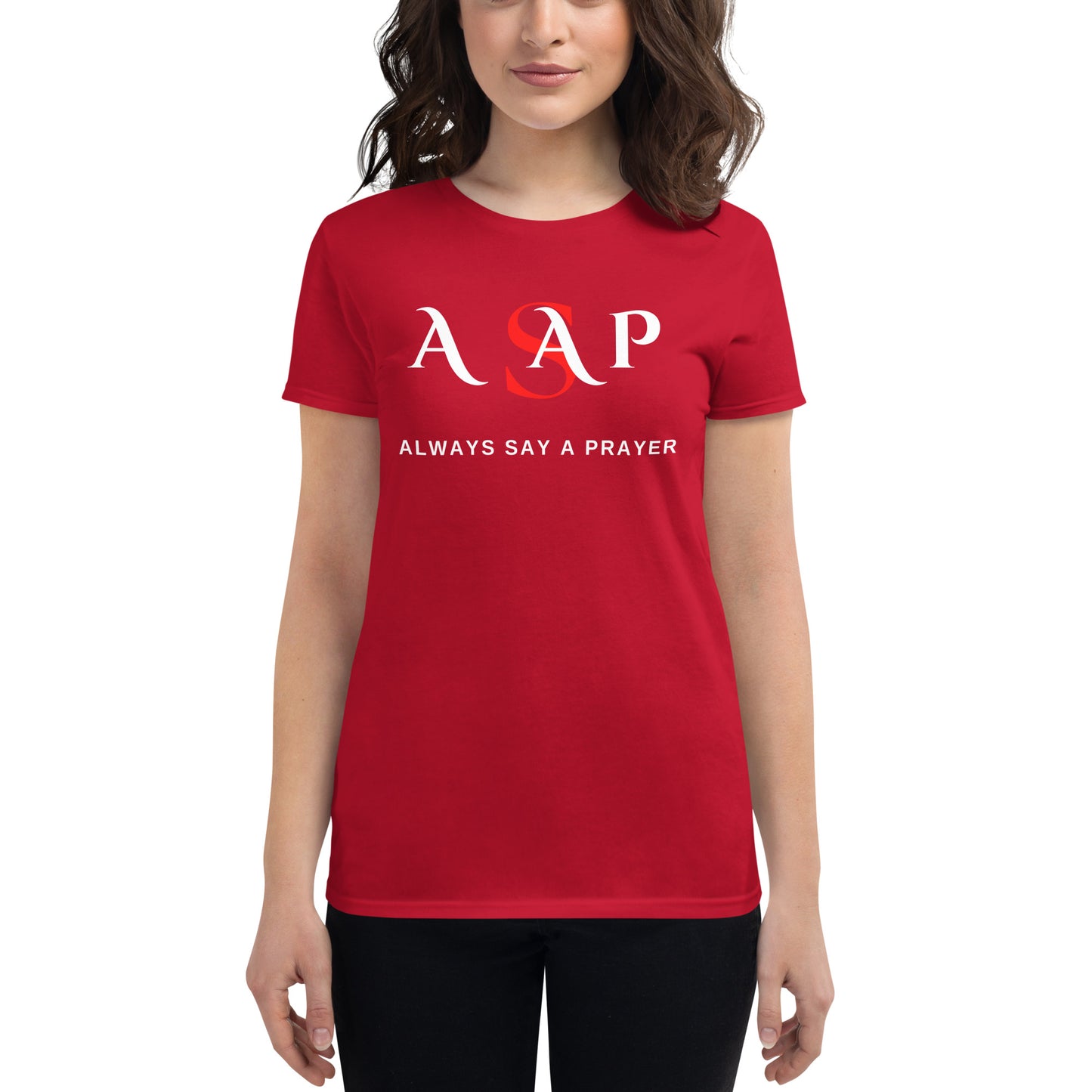 Classic Tee -Ladies Short Logo T-shirt | ASAP-Always Say A Prayer | ASAP